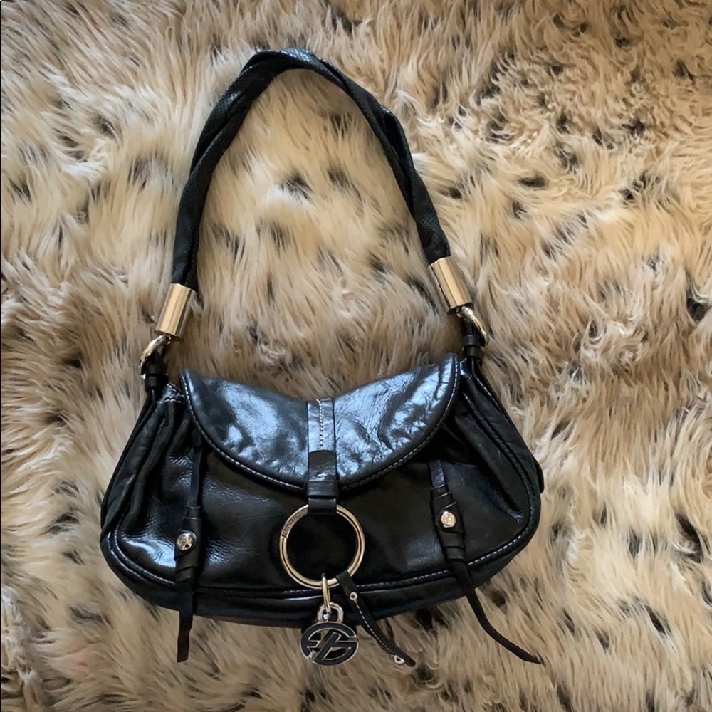 Black leather purse